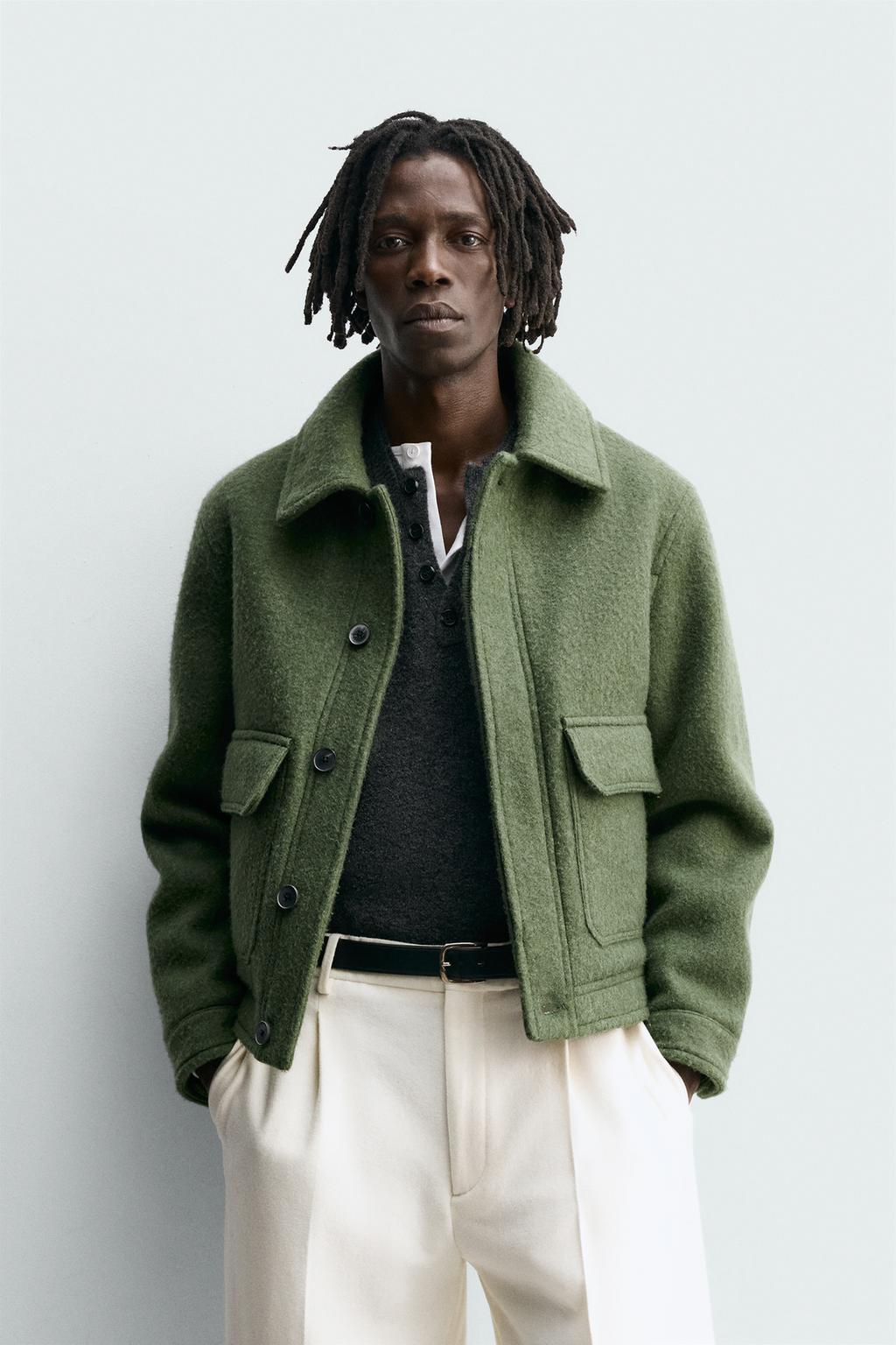 КУРТКА ИЗ СМЕСОВОЙ ШЕРСТИ С КАРМАНАМИ