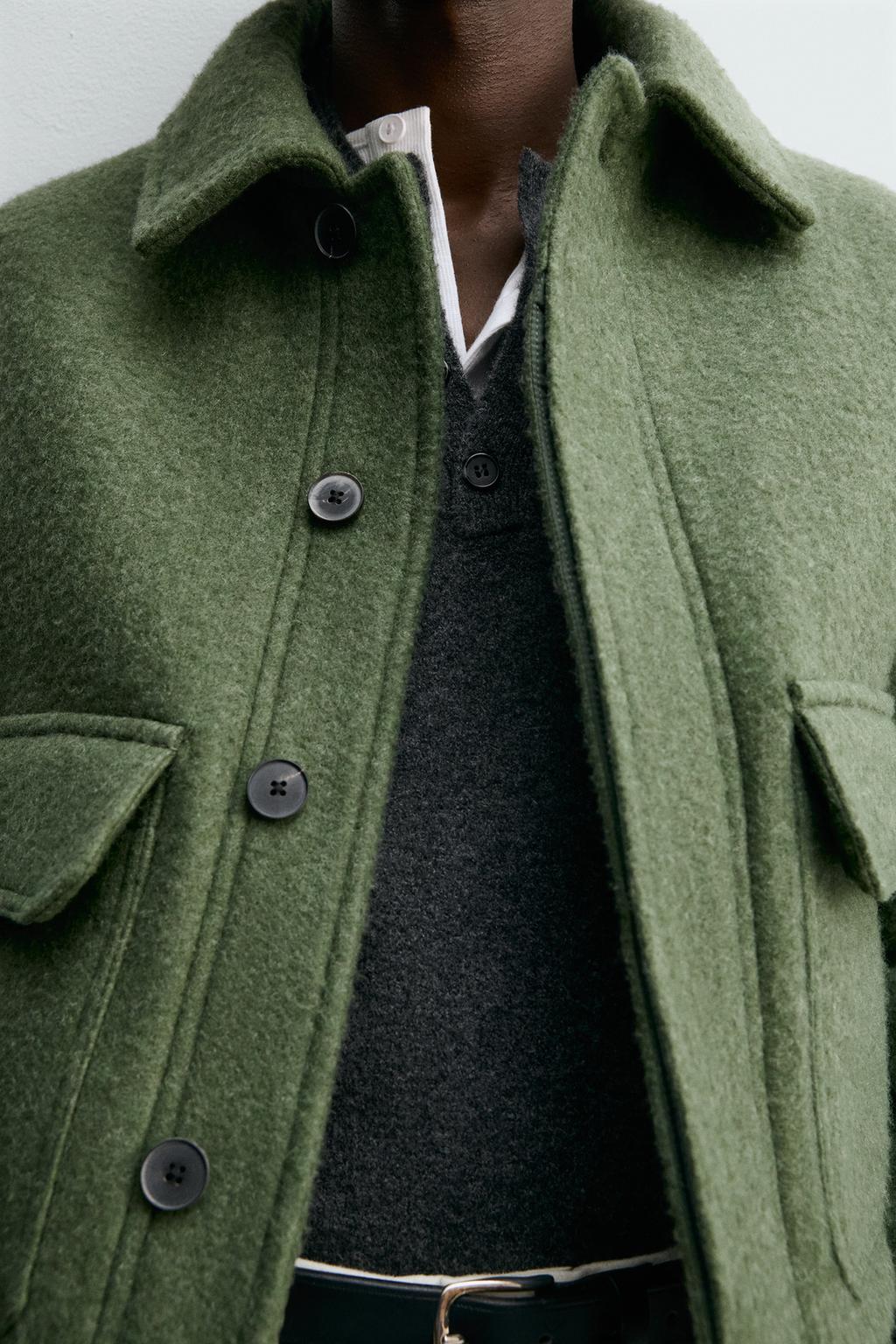 КУРТКА ИЗ СМЕСОВОЙ ШЕРСТИ С КАРМАНАМИ