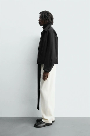 Куртка из рельефной ткани с молнией- Заказать в России