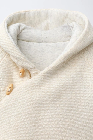 Ecru | 2582/361/712 - Zara Пальто с капюшоном и застежками-тоггл