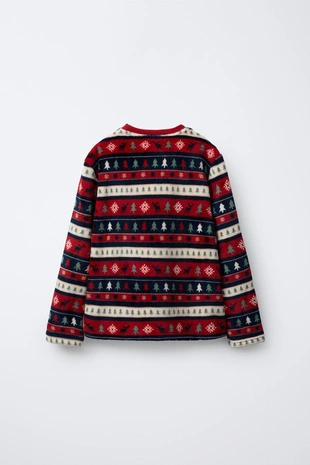 Red | 5302/794/600 - Zara Пижама с деревом на мягкой ткани для возраста 6-14 лет