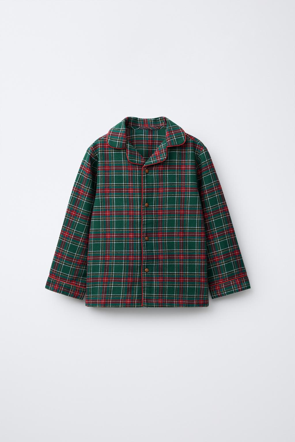 3–6 ЛЕТ/ ФЛАНЕЛЕВАЯ ПИЖАМА В КЛЕТКУ