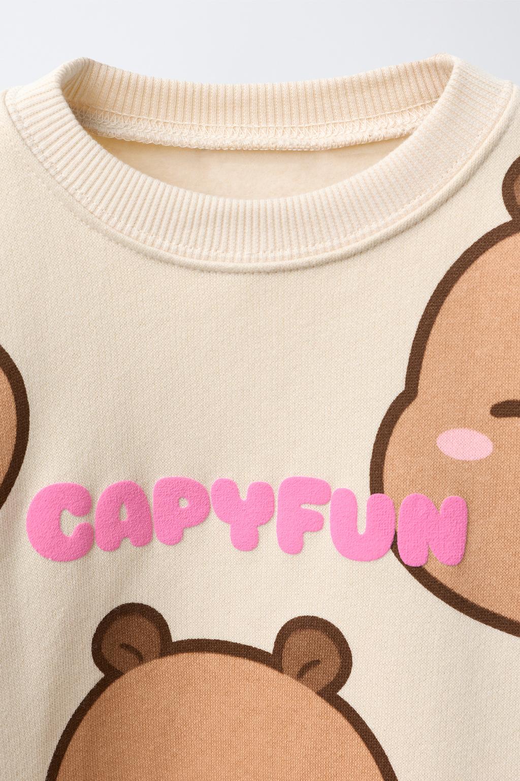 CAPIBARA CAPYFUN © RIBBED SWEATSHIRT AND LEGGINGS SET