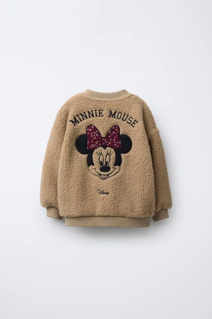 Купить Zara Толстовка из овчины с вышивкой MINNIE MOUSE © DISNEY