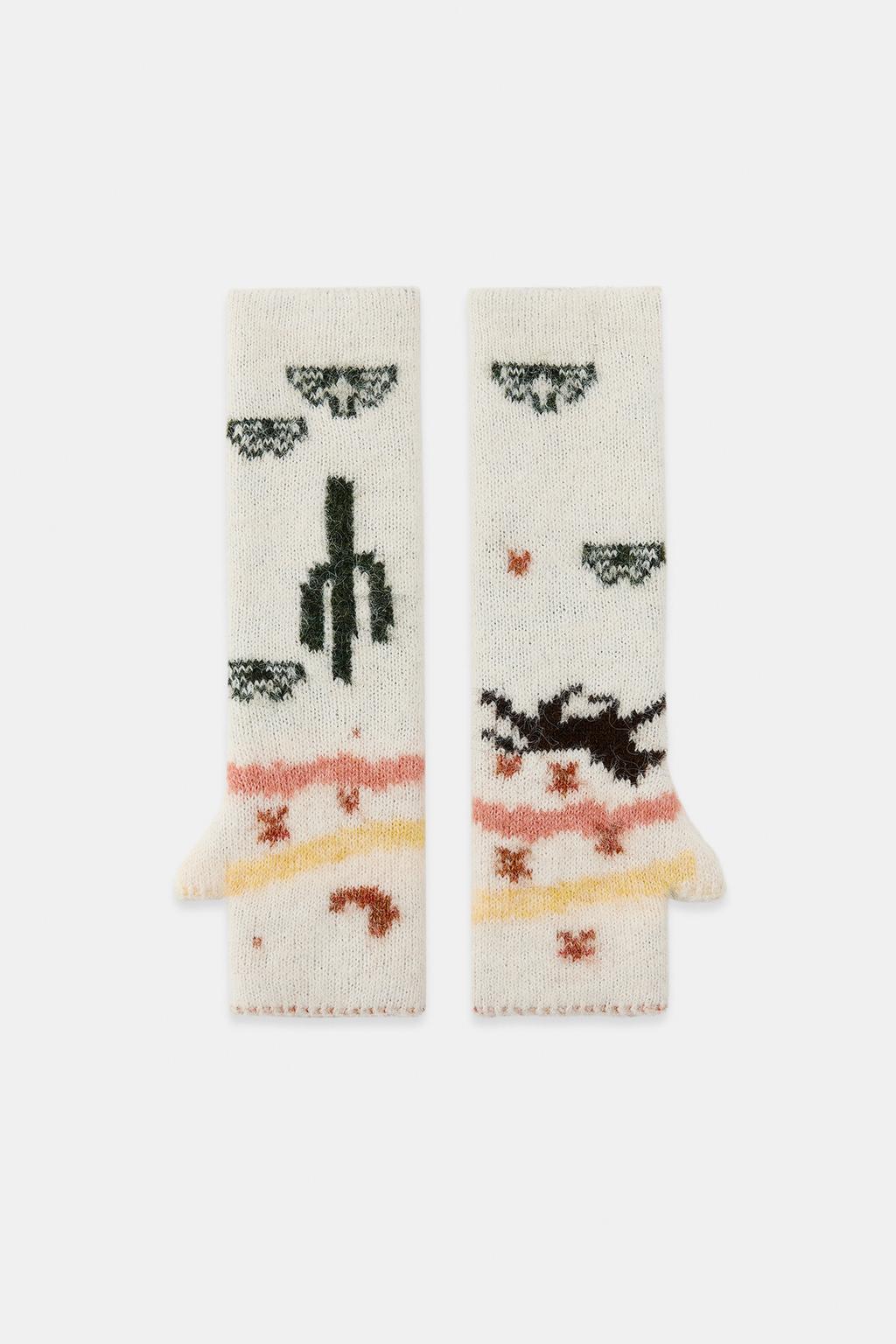 ТРИКОТАЖНЫЕ МИТЕНКИ С ПРИНТОМ