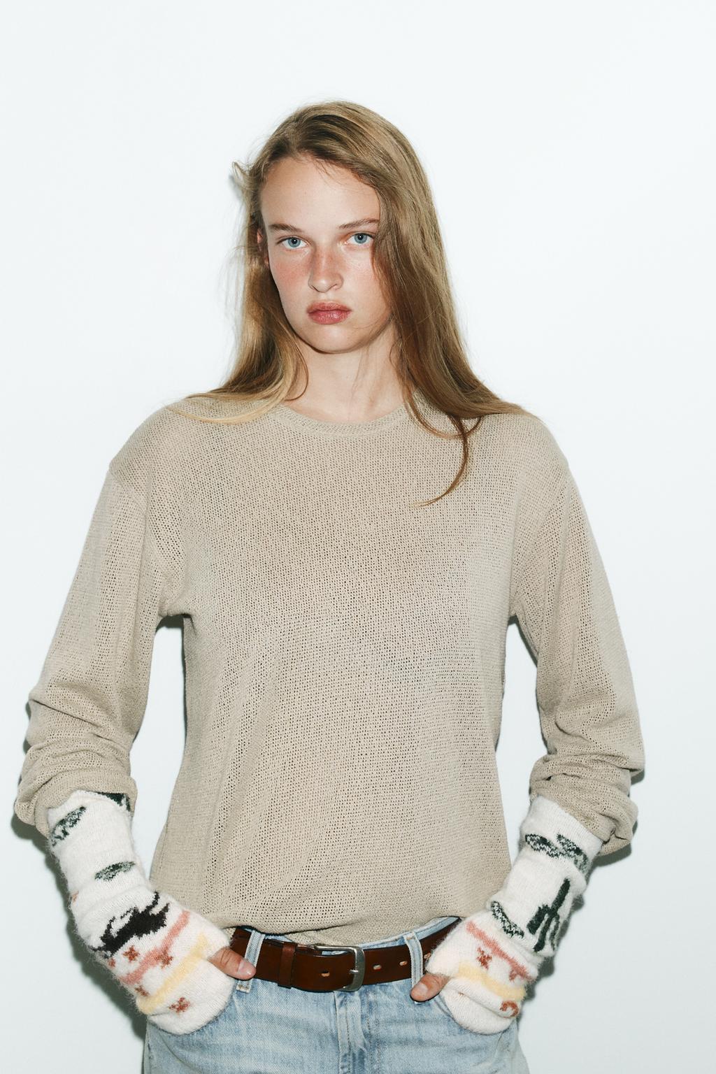 ТРИКОТАЖНЫЕ МИТЕНКИ С ПРИНТОМ