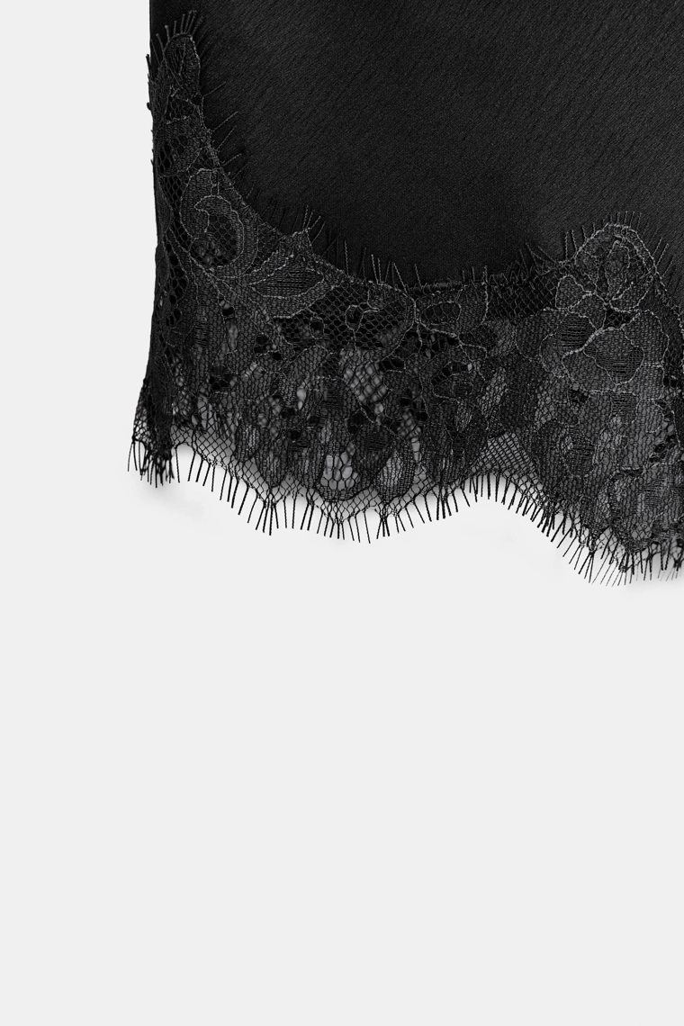 Юбка из коллекции zw из атласа с кружевным краем