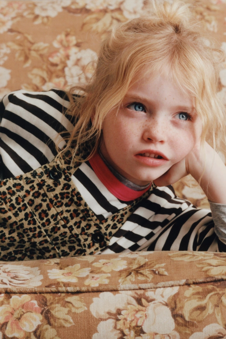 Комбинезон с животным принтом из тонкого вельвета