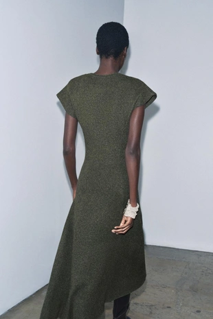 Длинное трикотажное платье- Заказать в России