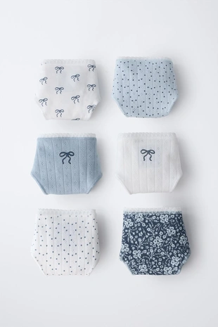 6–14 лет/ набор из шести трусов с бантиками- Заказать в России