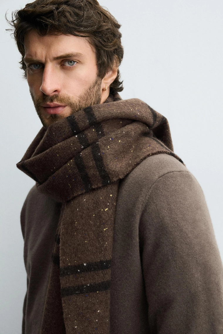 Шарф из клетчатой шерстяной смеси