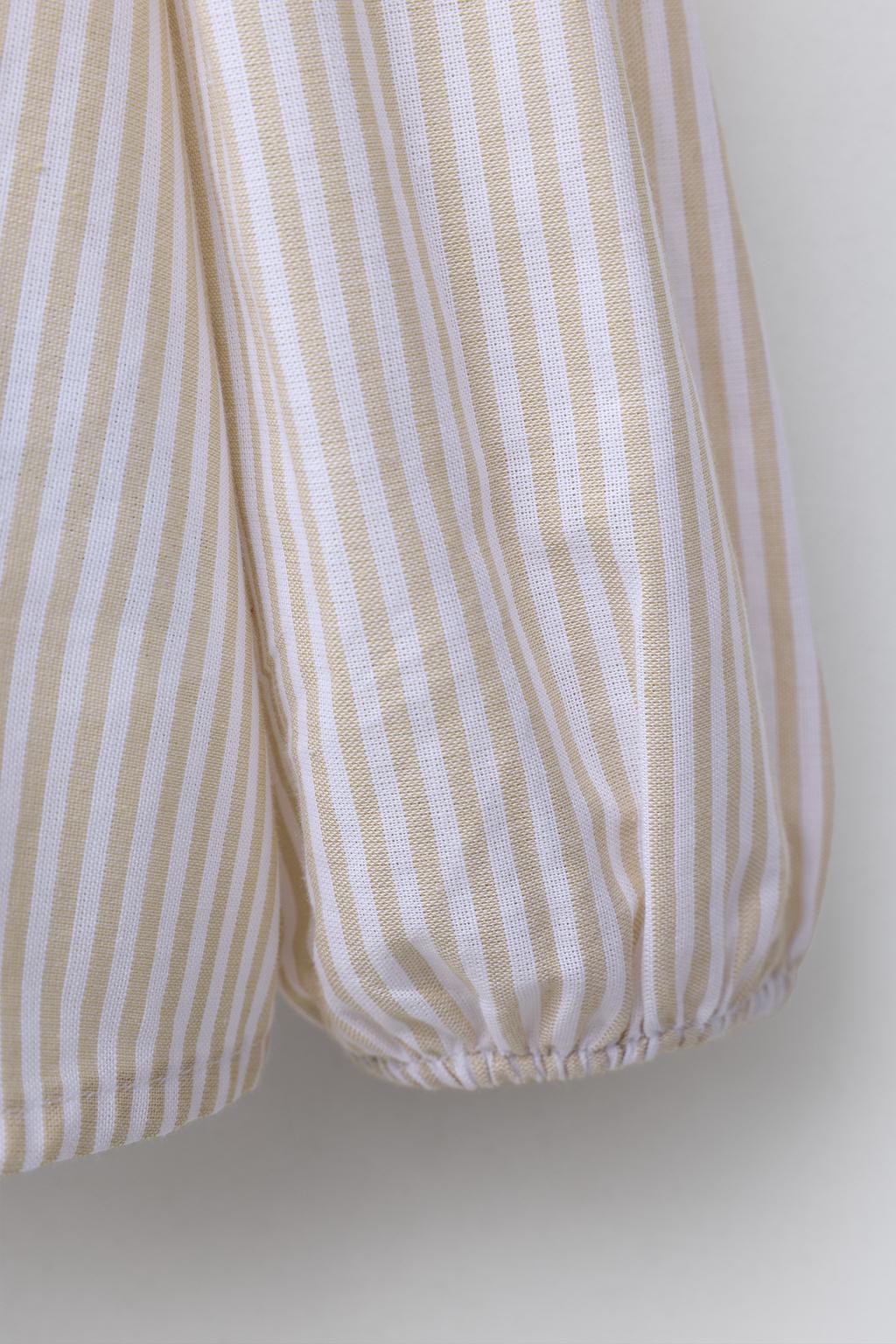 РУБАШКА В ПОЛОСКУ С ДВОЙНЫМ ВОРОТНИКОМ