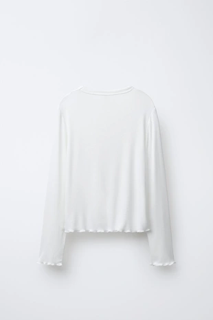 Футболка в рубчик с пайетками- Заказать в России