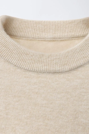 Light beige | 5536/714/746 - Zara Тонкий трикотажный джемпер