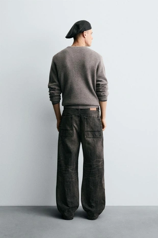 Charcoal | 4365/308/822 - Zara Джинсы WIDE FIT