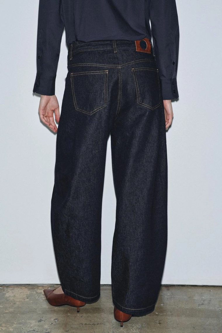 ДЖИНСЫ коллекция Zara «ZW» ANKLE баллон СО СРЕДНЕЙ ПОСАДКОЙ