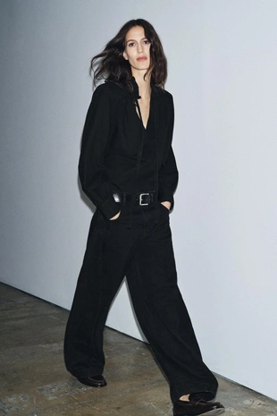 Black | 9863/253/800 - Zara Джинсы BALLOON-FIT с низкой посадкой — ZW COLLECTION