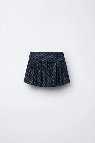 Купить Zara Юбка-шорты с цветочным принтом и блеском