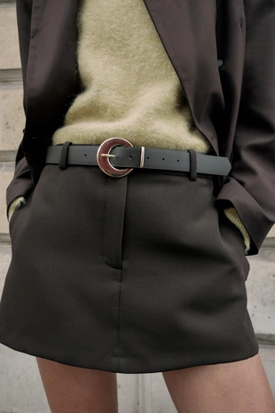Юбка-шорты с ремнем- Заказать в России