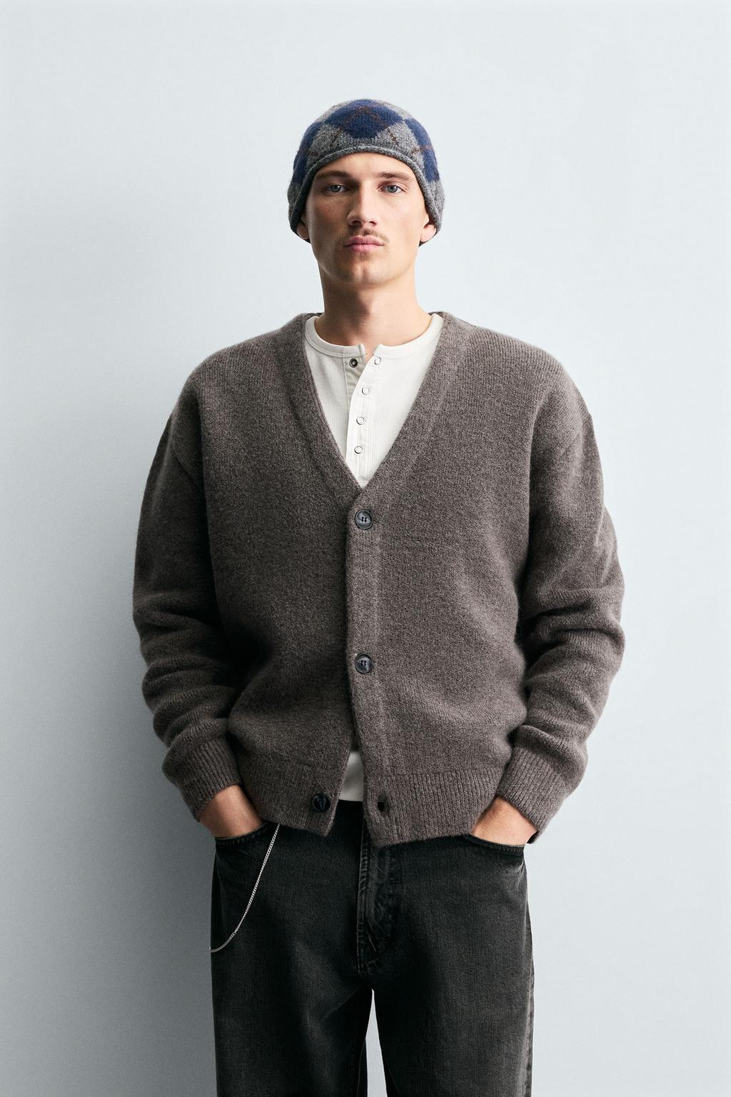 КАРДИГАН ИЗ РЕЛЬЕФНОГО ТРИКОТАЖА