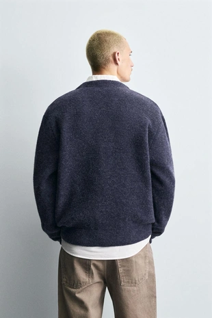 Кардиган из рельефного трикотажа