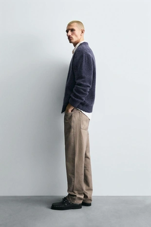 Кардиган из рельефного трикотажа