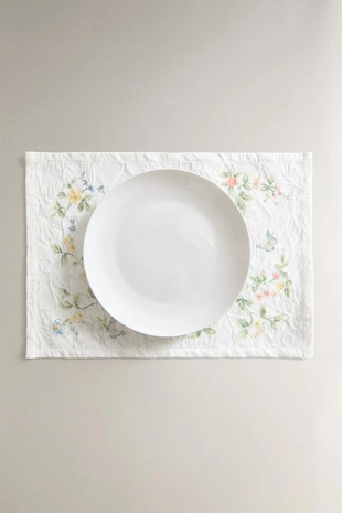 Салфетка с флористическим дизайном из жаккарда- Заказать в России