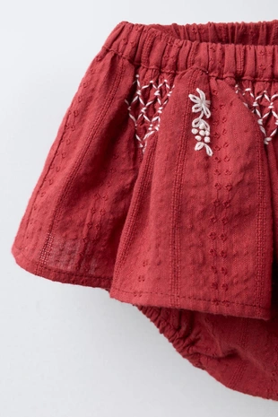 Трусы с вышивкой и воланами- Заказать в России