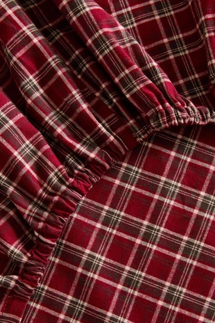 Красное рождественское клетчатое фланелевое наглазное полотенце- Заказать в России