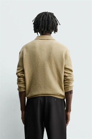 Light green | 5755/336/912 - Zara Поло из 100% шерсти