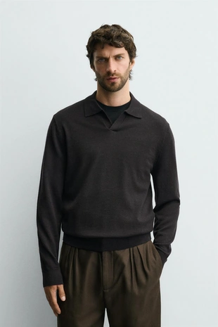 Поло из 100% шерсти- Заказать в России