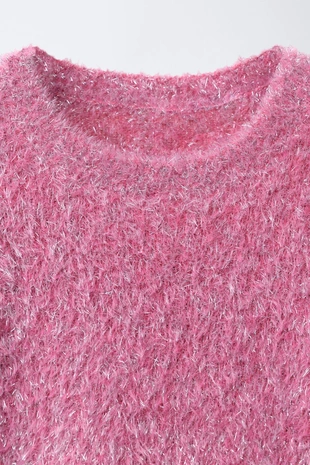 Свитер из ворсистого трикотажа с блестками - Заказать в России