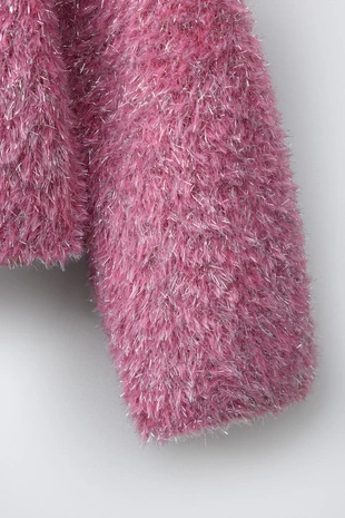 Свитер из ворсистого трикотажа с блестками