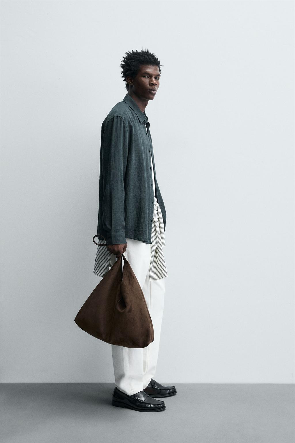 СУМКА-ШОППЕР ИЗ ИСКУССТВЕННОЙ ЗАМШИ