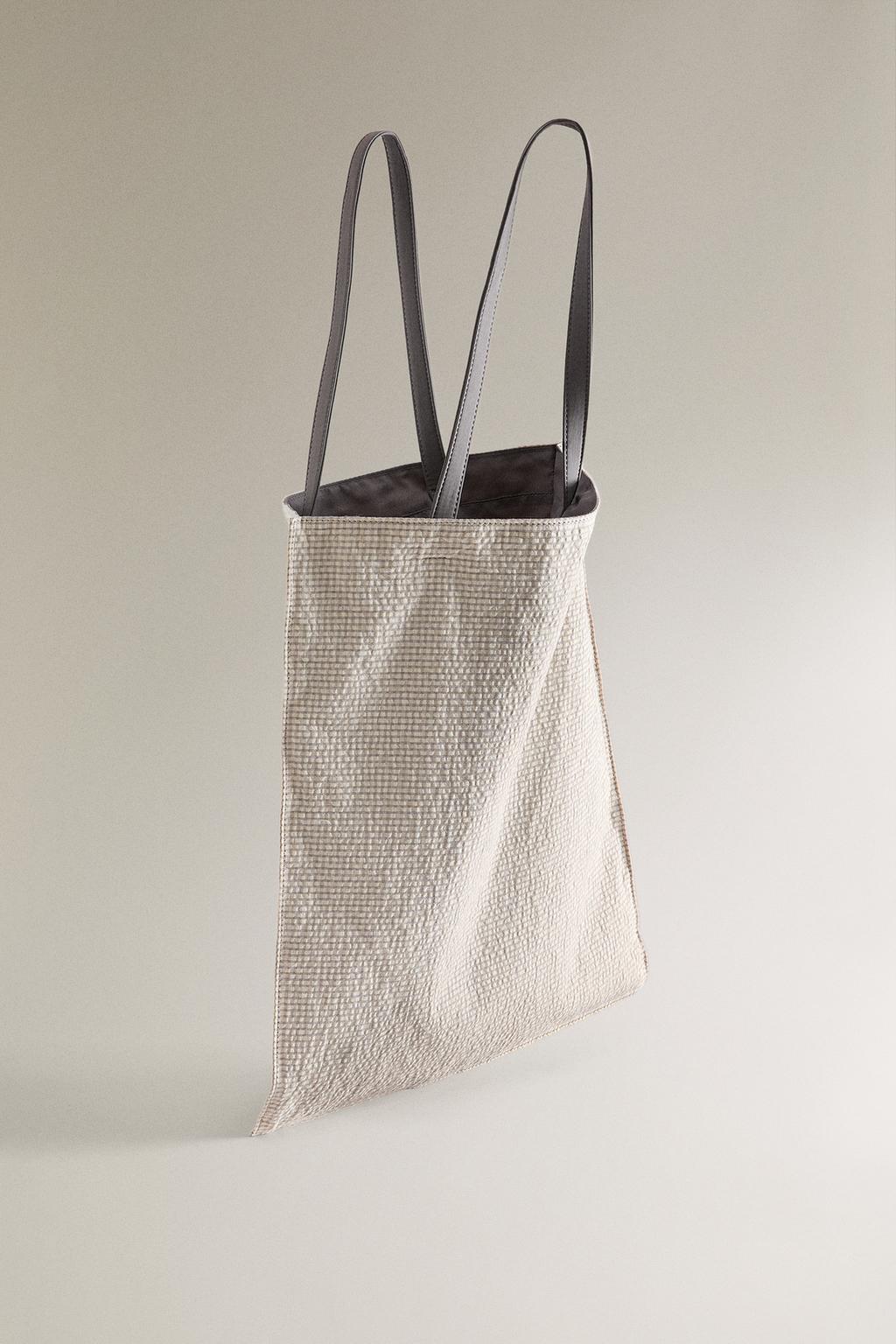 Сумка-тоут в клетку, с двухсторонним дизайном