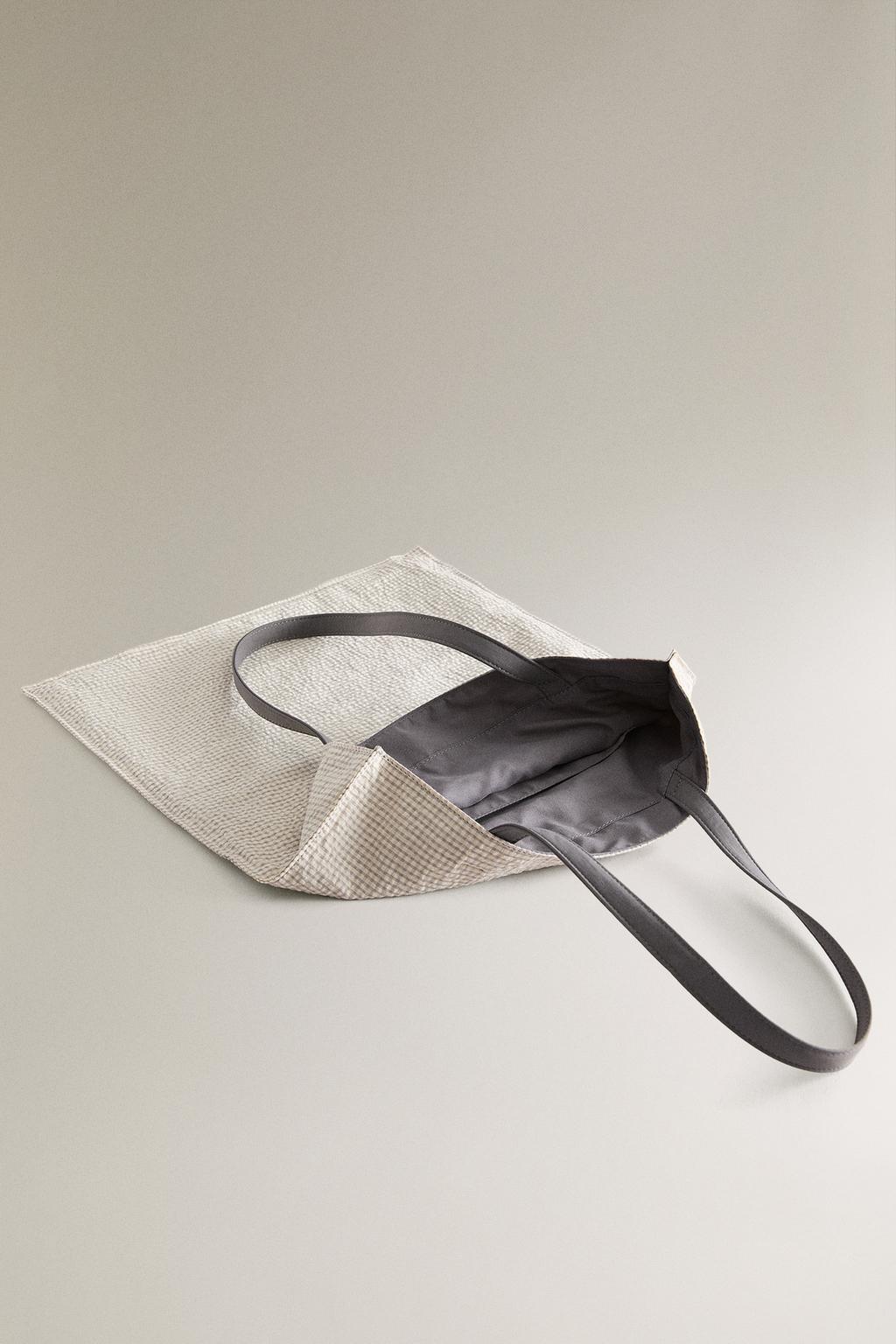 Сумка-тоут в клетку, с двухсторонним дизайном