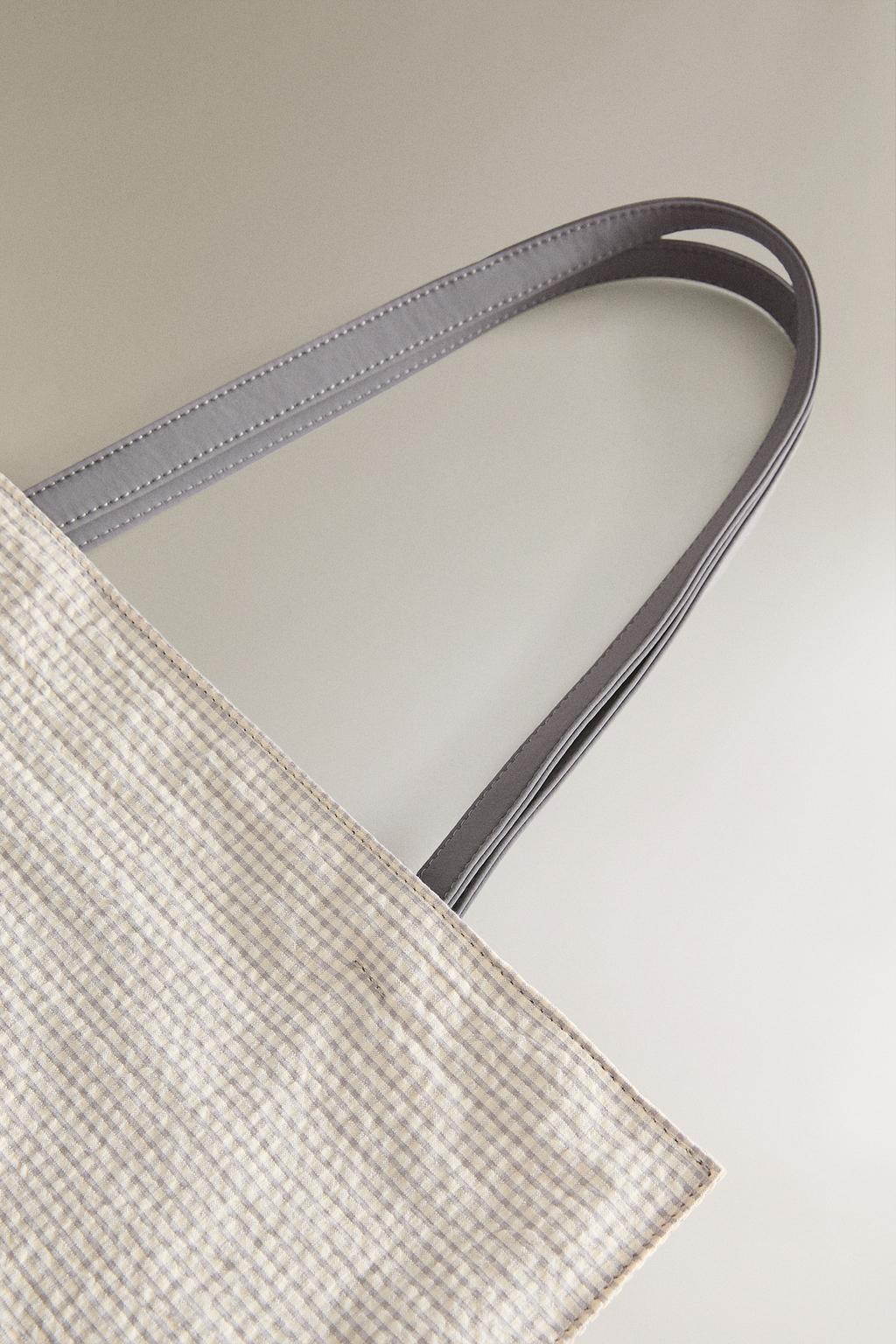 Сумка-тоут в клетку, с двухсторонним дизайном