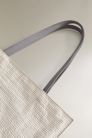 Сумка-тоут в клетку, с двухсторонним дизайном- Заказать в России