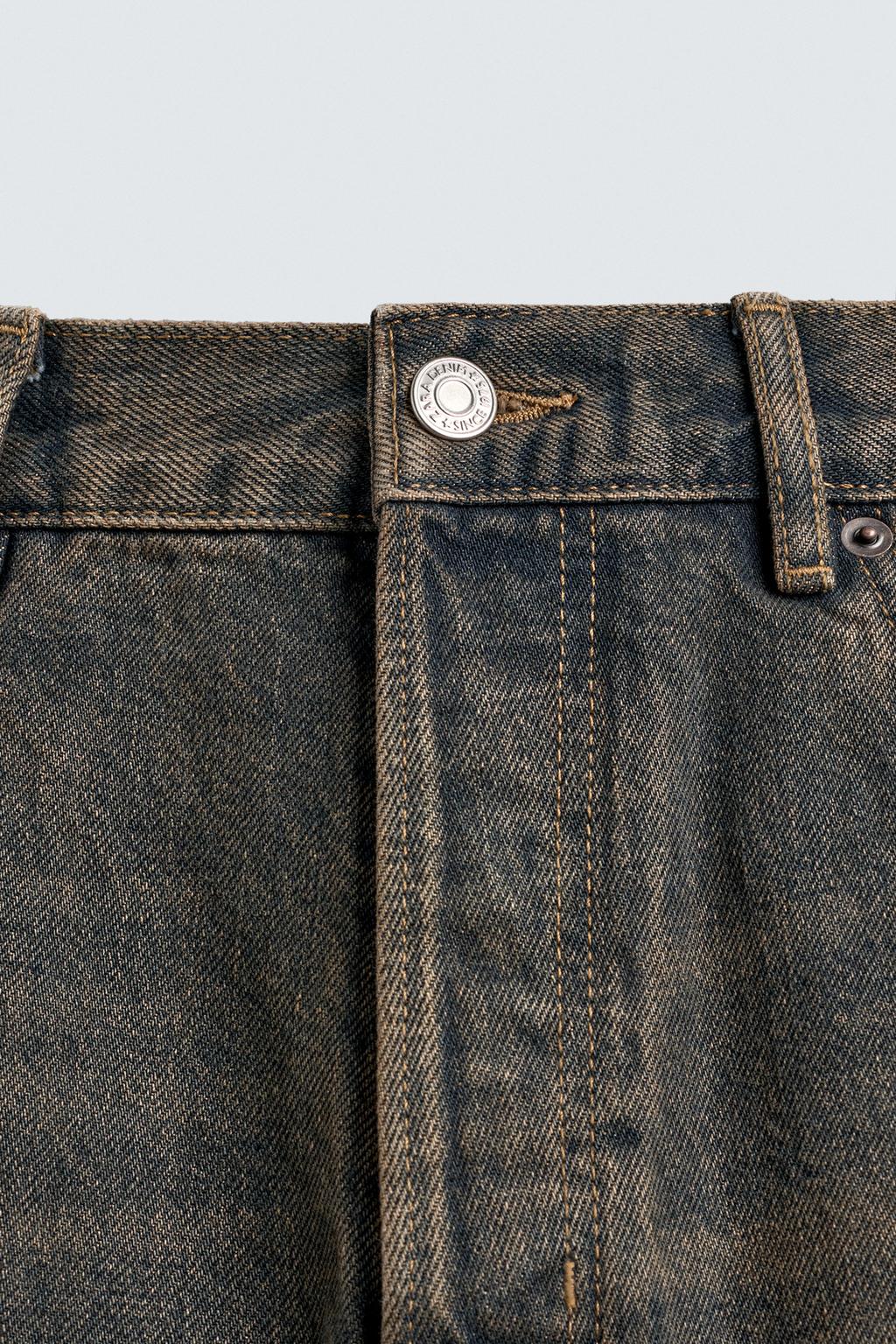 ДЖИНСЫ СВОБОДНОГО КРОЯ С БРЫЗГАМИ