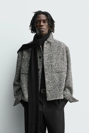 Куртка-рубашка с рельефными карманами