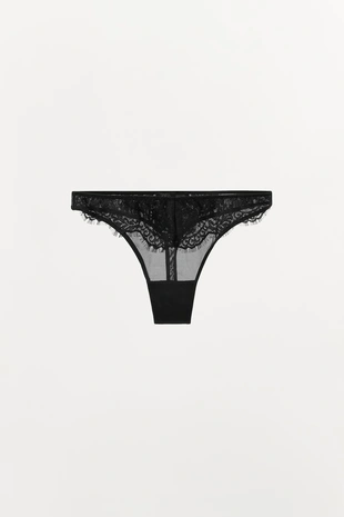 Трусы танга из сетчатой ткани с кружевом- Заказать в России