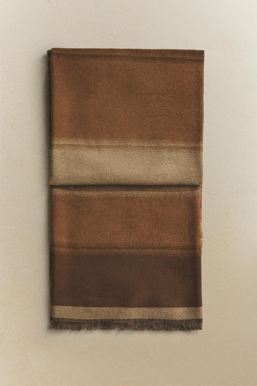 Плед из хлопка в полоску