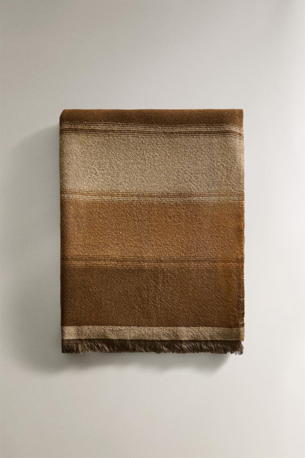 Плед из хлопка в полоску