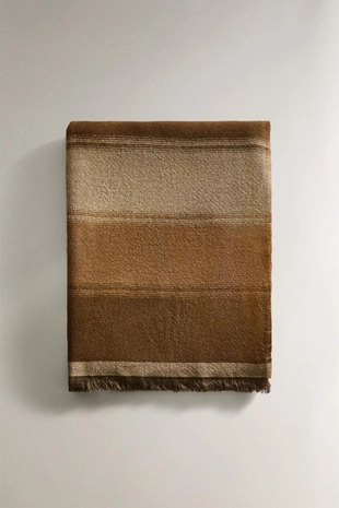 Плед из хлопка в полоску- Заказать в России