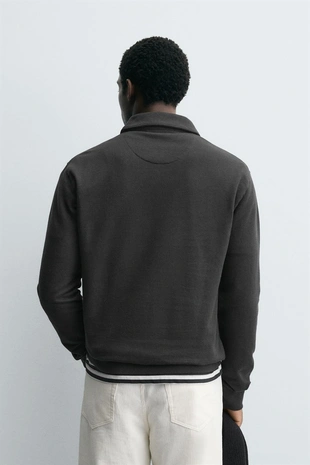 Поло структурное на молнии