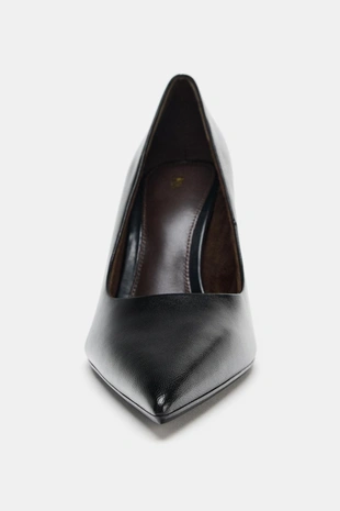 Кожаные туфли на каблуке- Заказать в России