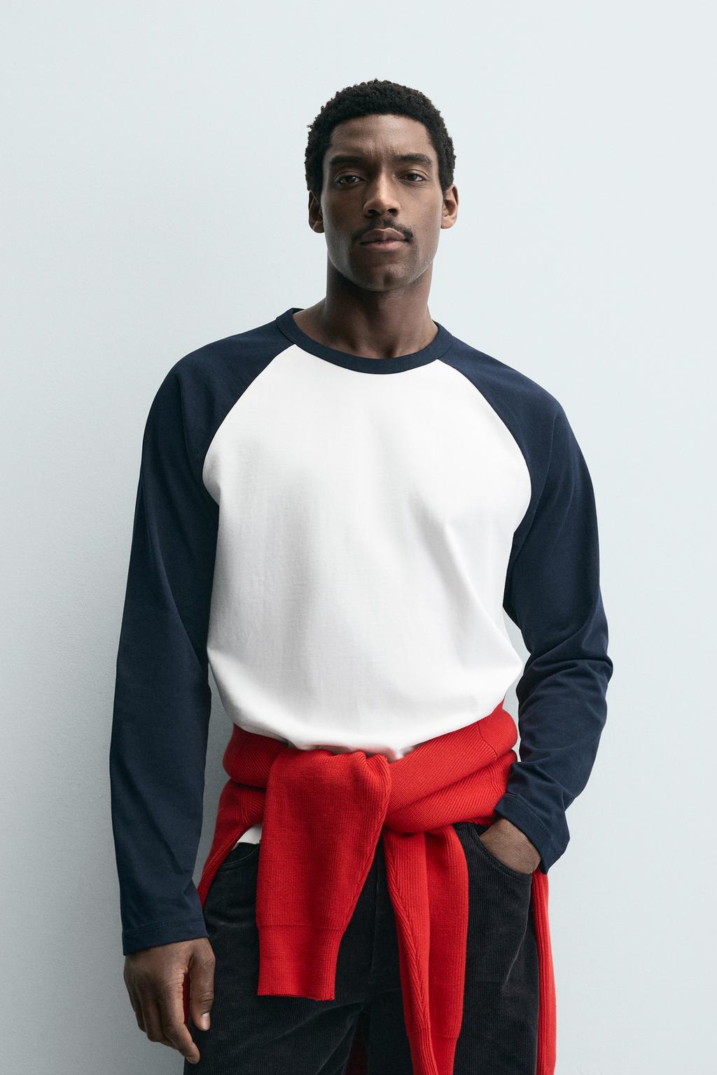 ФУТБОЛКА КОЛОР-БЛОК С РУКАВАМИ РЕГЛАН