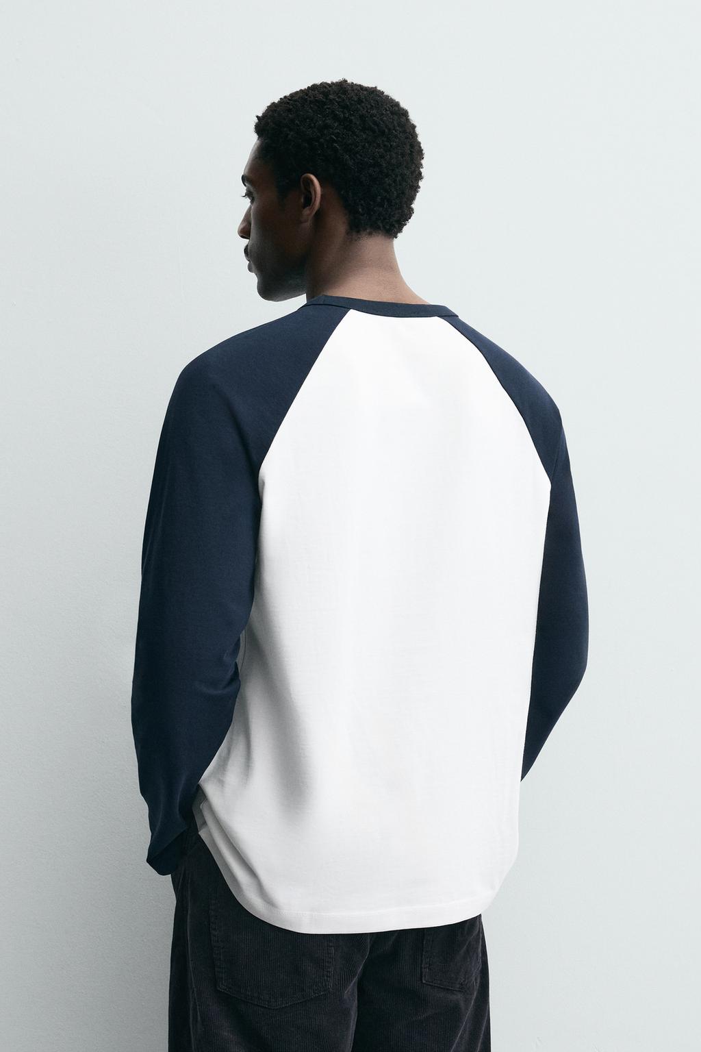 ФУТБОЛКА КОЛОР-БЛОК С РУКАВАМИ РЕГЛАН