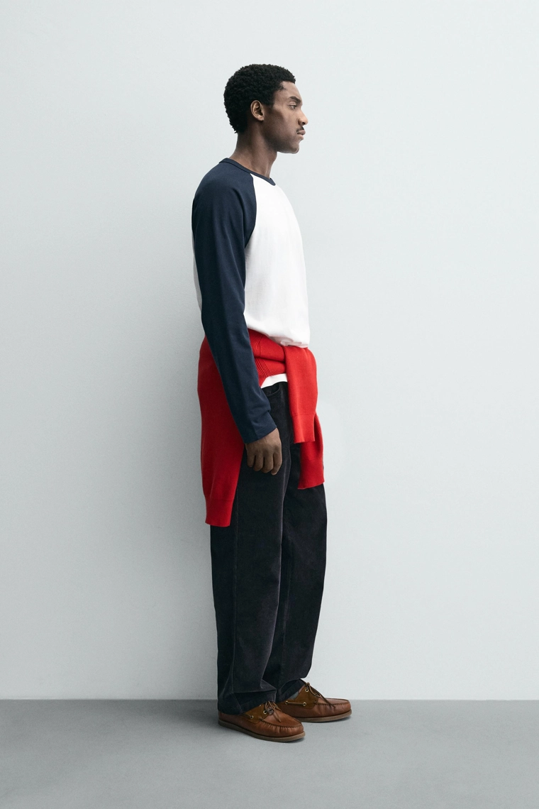 Футболка с регланом в цветных блоках