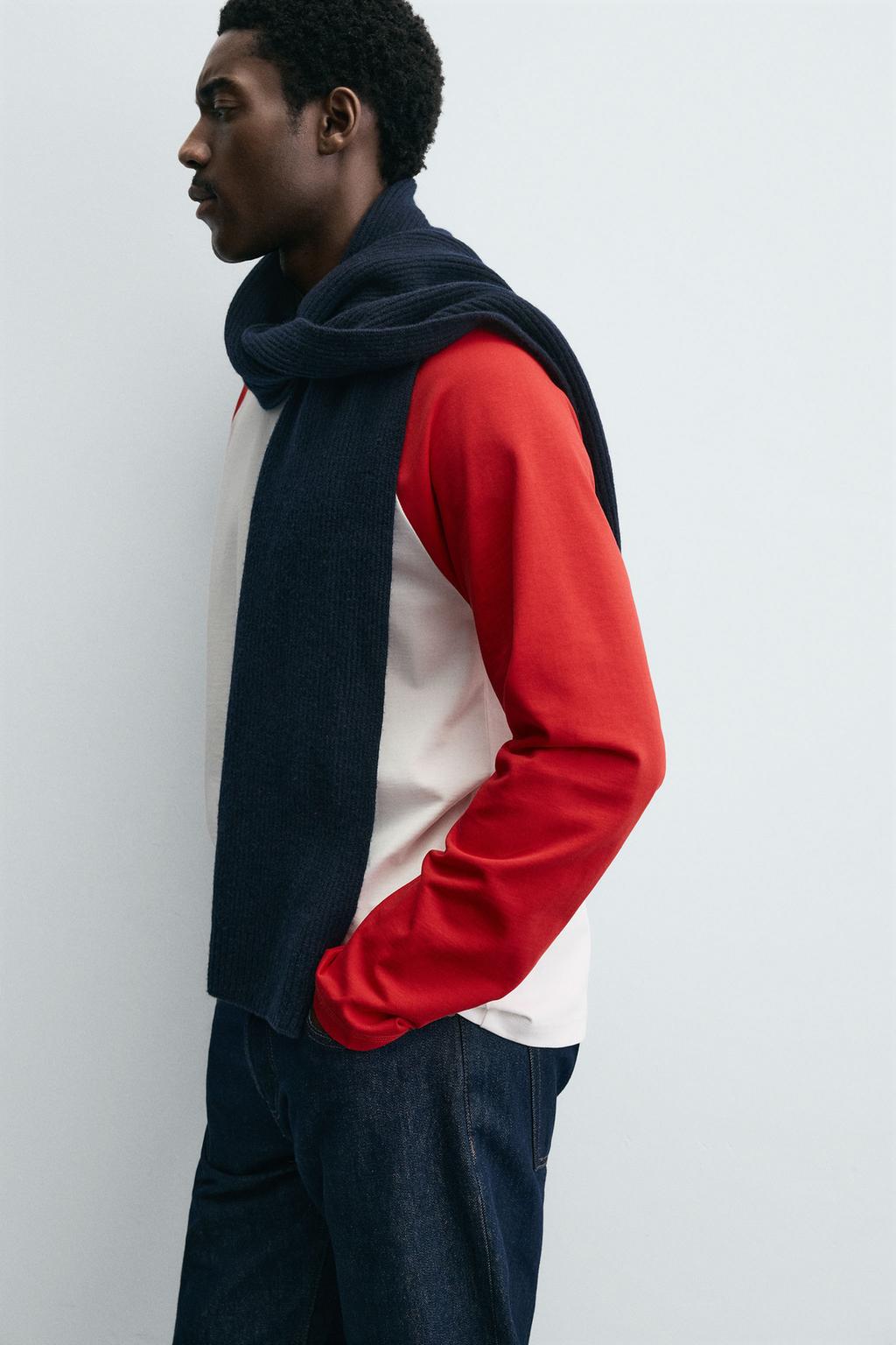 ФУТБОЛКА С ЦВЕТОВЫМИ БЛОКАМИ И РУКАВОМ РЕГЛАН